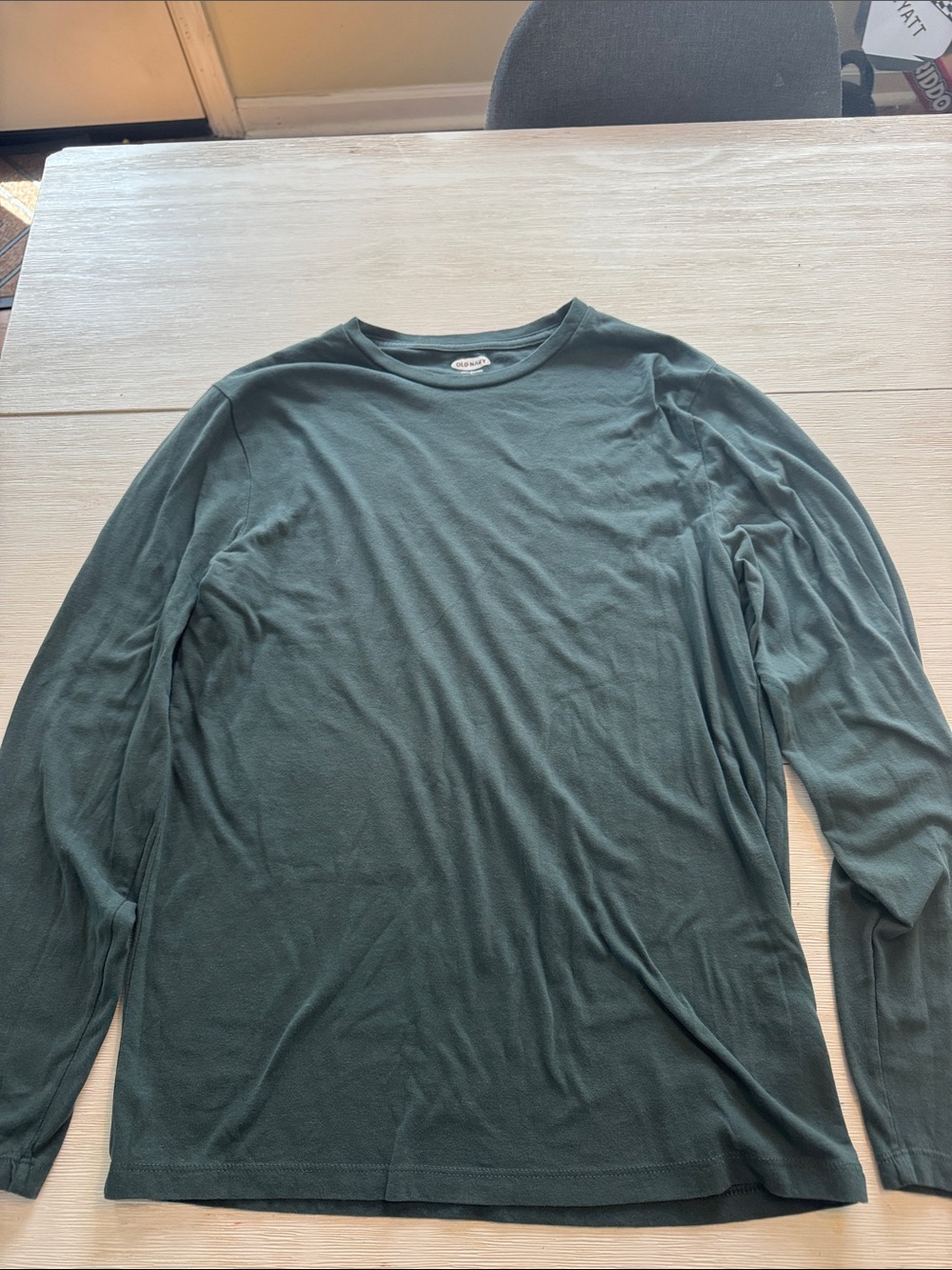 Old Navy Men's Long-Sleeve Crewneck Shirt - Dark Green